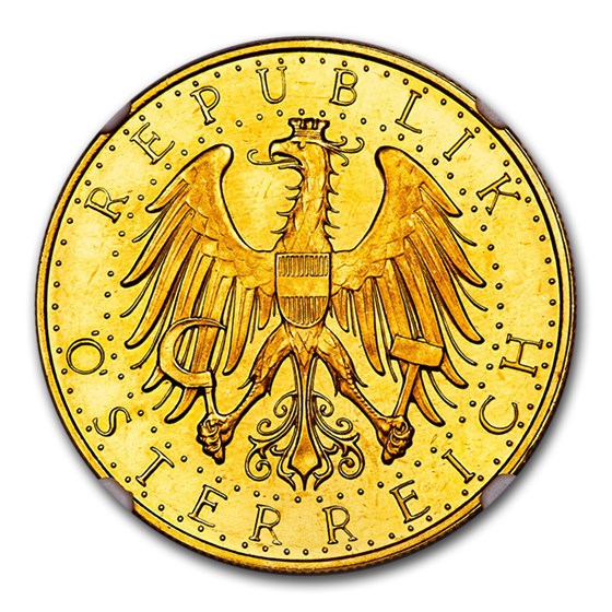 1927 Austria Gold 100 Schilling PL-65 NGC 1927 Austria Gold 100 Schilling PL-65 NGC